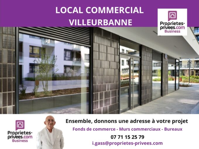A louer local commercial neuf 190 m² divisible  Villeurbanne Tonkin