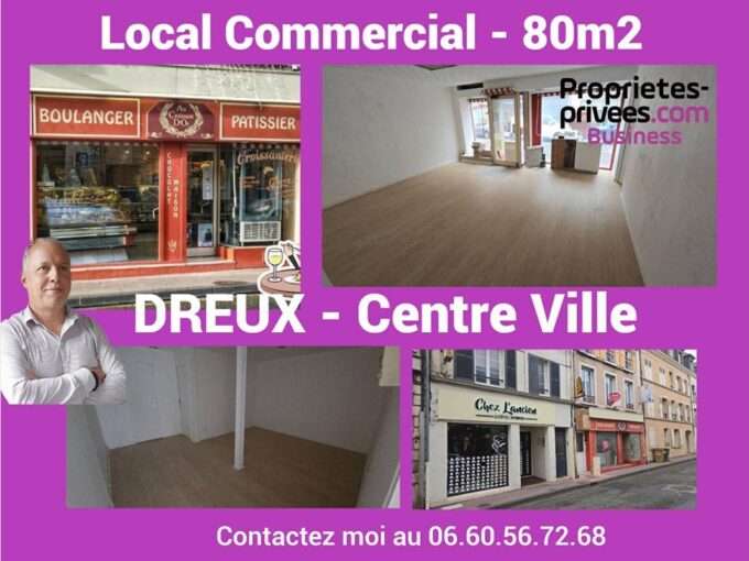 28100 DREUX – Location Local commercial 80 m2