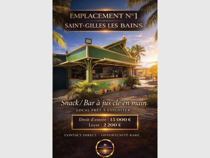 Local commercial Saint-Gilles – Emplacement n°1 – Snack / Bar