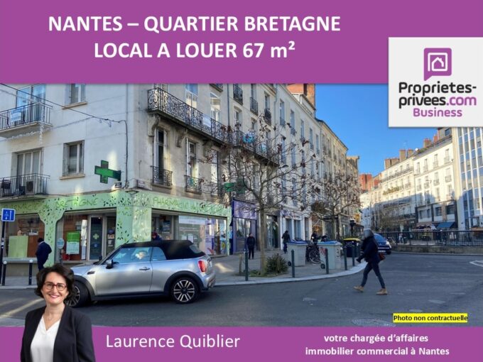 44000 NANTES – LOCAL COMMERCIAL A LOUER 67 M² , QUARTIER BRETAGNE