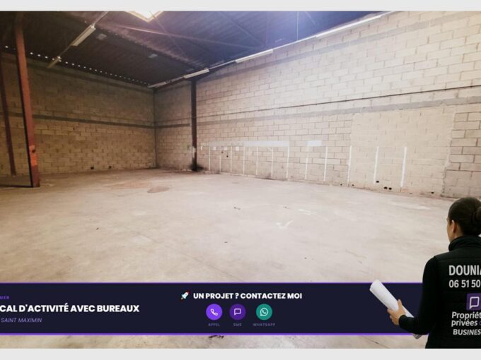 SAINT MAXIMIN – Local d’activité avec bureaux