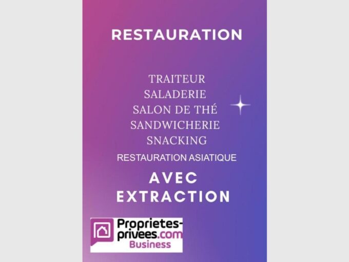 75011 PARIS : SALON DE THÉ SNACK RESTAURATION 52 M² – EXTRACTION – POSSIBLE POUR UN BAR – RESTAURANT – TRAITEUR – RUE VIVANTE ET FRÉQUENTÉE À FORT PASSAGE