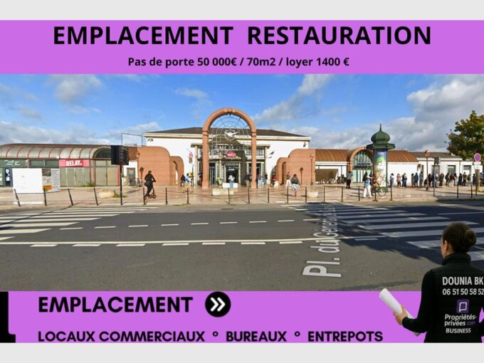 LOCAL COMMERCIAL TRÈS RARE – GARE DE CREIL – EMPLACEMENT N°1