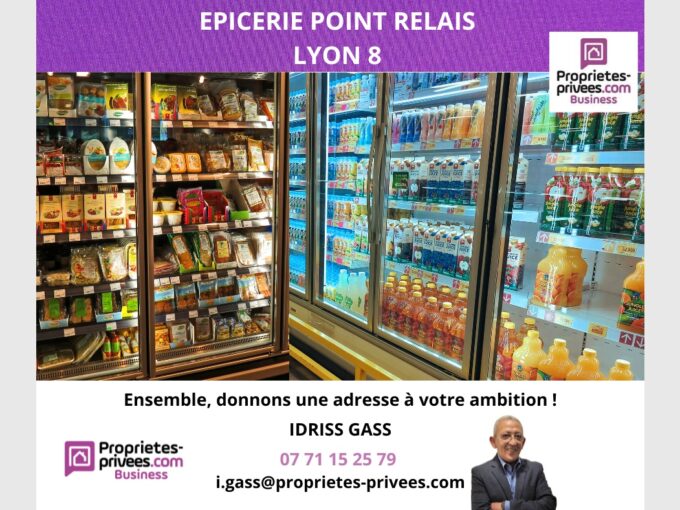 69008 LYON – ALIMENTATION, Epicerie équipée avec point relais