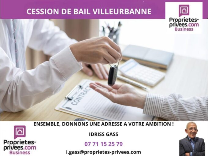 VILLEURBANNE – Cession de bail , Local commercial 80 m²
