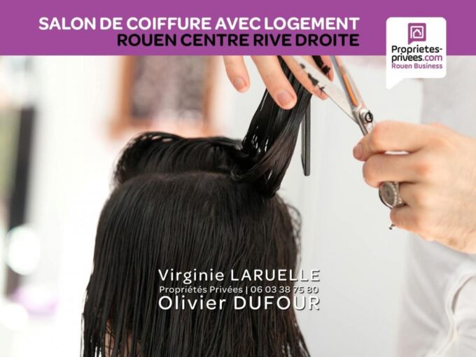 Rouen Centre – Salon de coiffure mixte avec logement