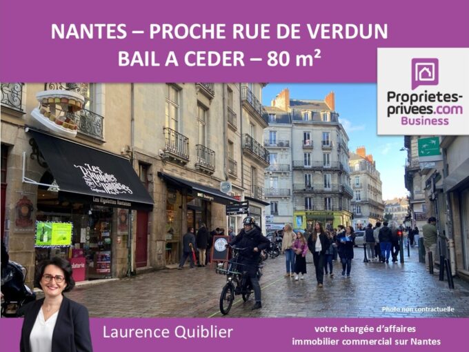 44000 NANTES – BAIL A CEDER , LOCAL COMMERCIAL 80 m², CENTRE VILLE
