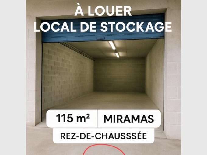 13140 MIRAMAS – LOCATION ENTREPOT, STOCKAGE 115 M²