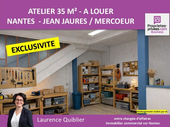 44000 NANTES – BUREAU COMMERCIAL RDC- ATELIER A LOUER 35 m²