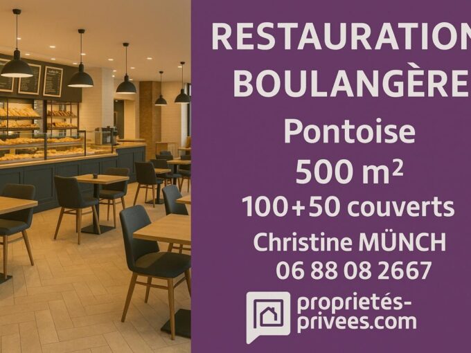 PONTOISE – 500 M² – RESTAURATION BOULANGERE, SNACK, SANDWICHERIE