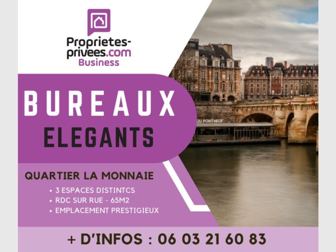 Local professionnel atypique à deux pas du Pont Neuf pour professions libérales ou showroom