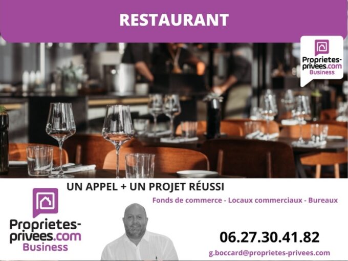 EXCLUSIVITE LA TOUR DU PIN – MURS COMMERCIAUX LOUES, RESTAURANT AVEC TERRASSE