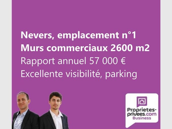 NEVERS, EMPLACEMENT N°1 – MURS COMMERCIAUX 2600 M2