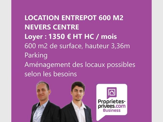 58000 NEVERS – LOCATION ENTREPOT 600 M²