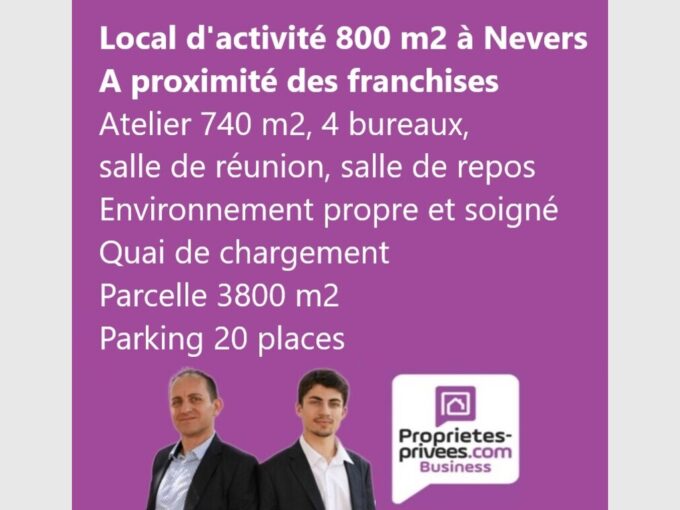 NEVERS – LOCAL D’ACTIVITE 800 M2, PROCHE DES FRANCHISES