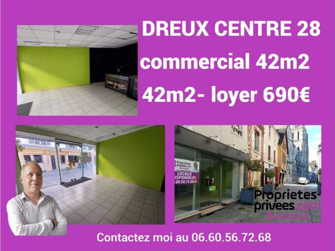 DREUX 28-CENTRE VILLE – Local commercial de 42 m²