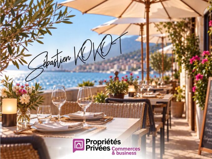 Proche Monaco et frontière italienne – BAR, RESTAURANT  bord de mer ? Belle affaire rentable sur la Côte d’Azur