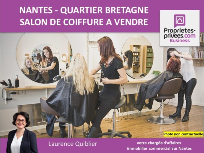 44000 NANTES – SALON DE COIFFURE 8 POSTES,  QUARTIER BRETAGNE