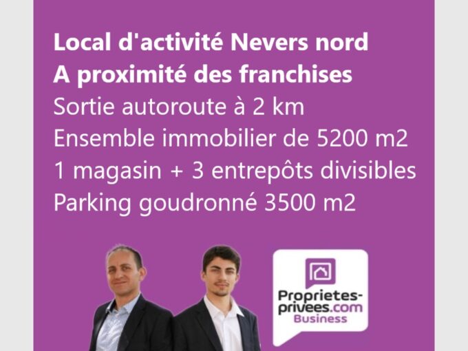 VARENNES-VAUZELLES – LOCAL D’ACTIVITE 5 000 M², A PROXIMITE DES FRANCHISES
