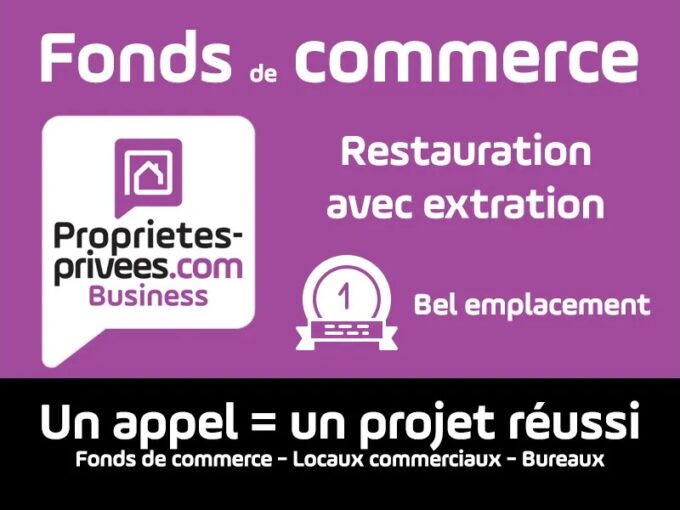 75011 PARIS : RESTAURANT  75 M², 34 COUVERTS + TERRASSE