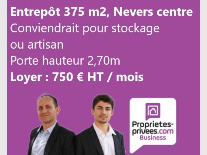 NEVERS CENTRE – LOCATION, ENTREPOT 375 M2