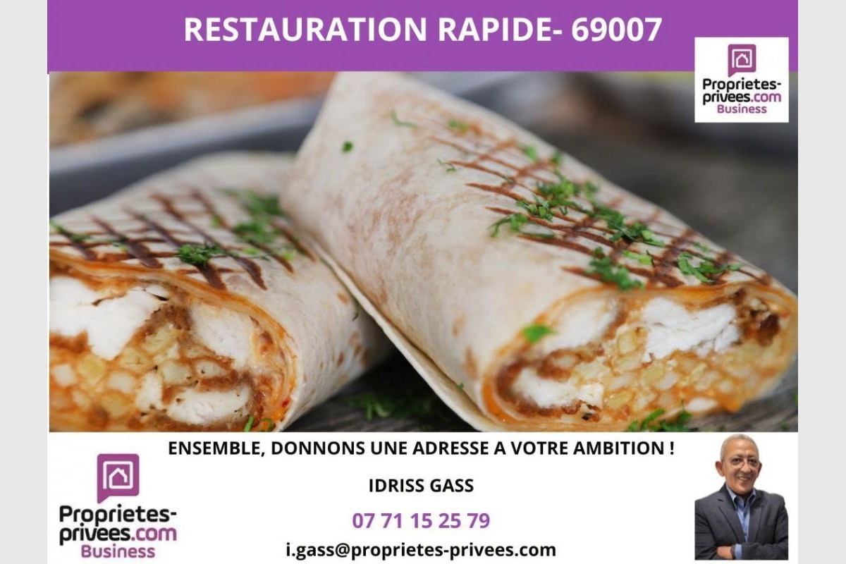 69007 LYON – Restauration Rapide 35 couverts