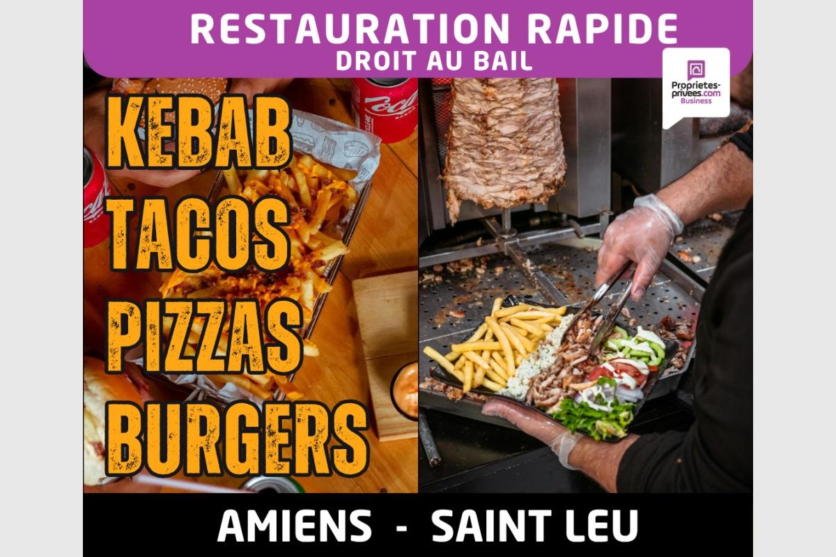 Amiens Saint-Leu – Droit au bail , Restauration rapide 100 m²