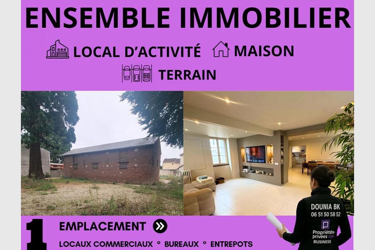VILLERON – Maison de Maître + Local d’activité 200 m²  sur terrain de 1500m2